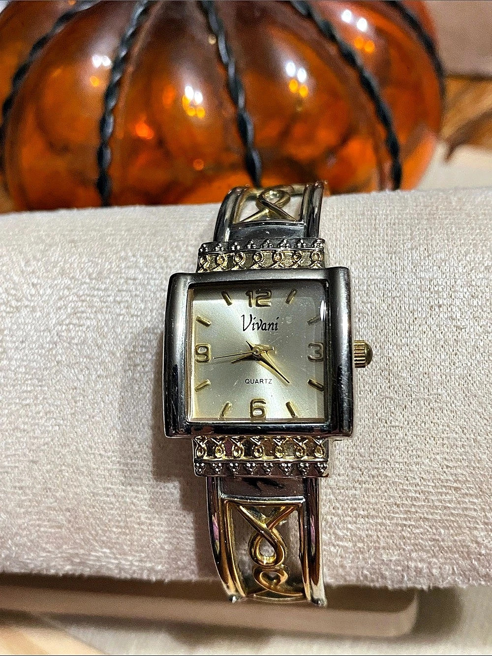 Vivani Two-Tone Rectangle Quartz Watch